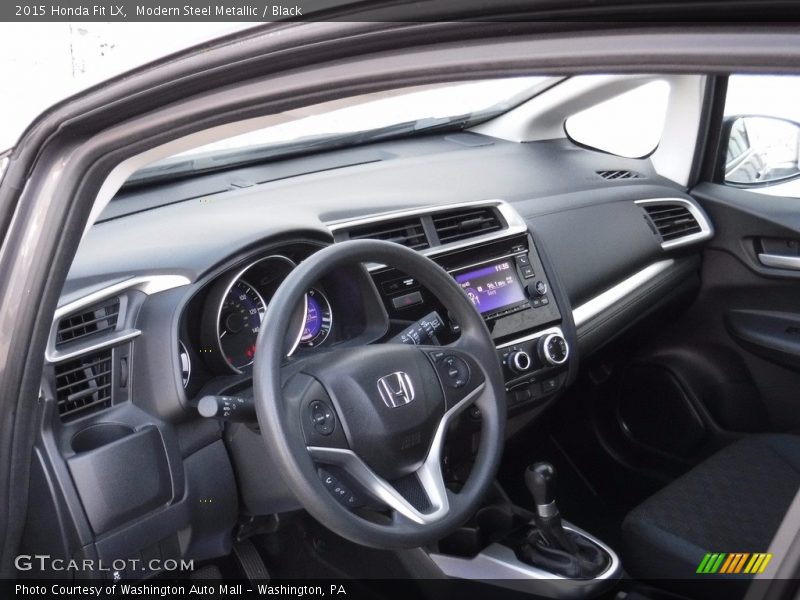 Modern Steel Metallic / Black 2015 Honda Fit LX