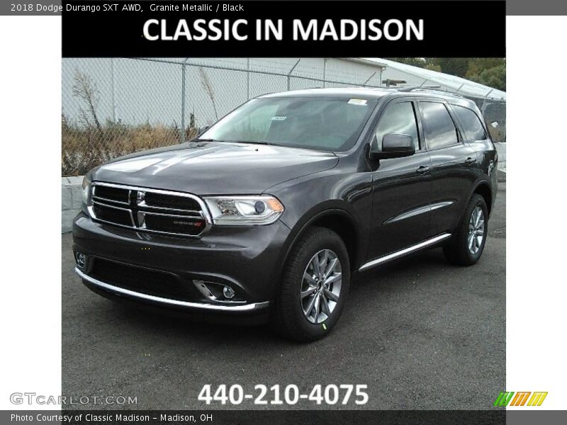 Granite Metallic / Black 2018 Dodge Durango SXT AWD