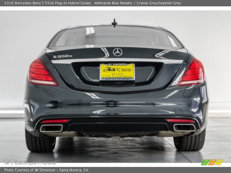 Anthracite Blue Metallic / Crystal Grey/Seashell Grey 2016 Mercedes-Benz S 550e Plug-In Hybrid Sedan