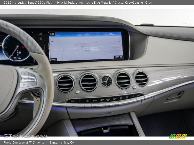 Anthracite Blue Metallic / Crystal Grey/Seashell Grey 2016 Mercedes-Benz S 550e Plug-In Hybrid Sedan