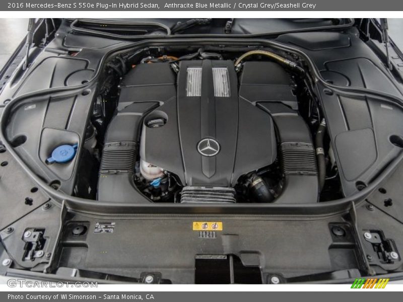 Anthracite Blue Metallic / Crystal Grey/Seashell Grey 2016 Mercedes-Benz S 550e Plug-In Hybrid Sedan