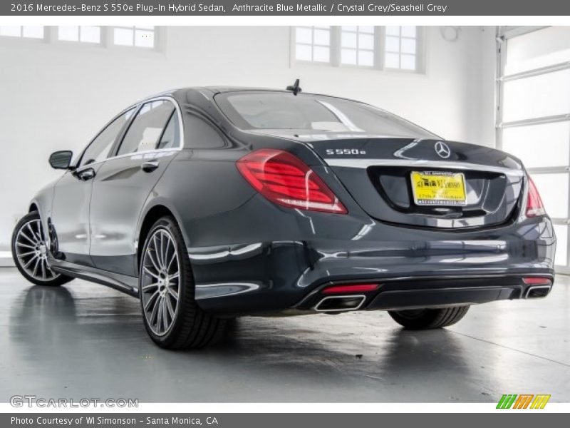 Anthracite Blue Metallic / Crystal Grey/Seashell Grey 2016 Mercedes-Benz S 550e Plug-In Hybrid Sedan