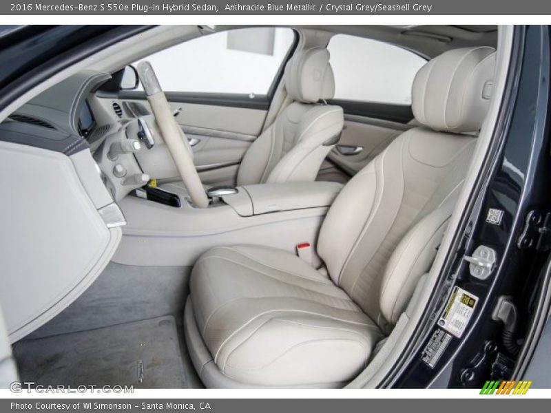 Anthracite Blue Metallic / Crystal Grey/Seashell Grey 2016 Mercedes-Benz S 550e Plug-In Hybrid Sedan