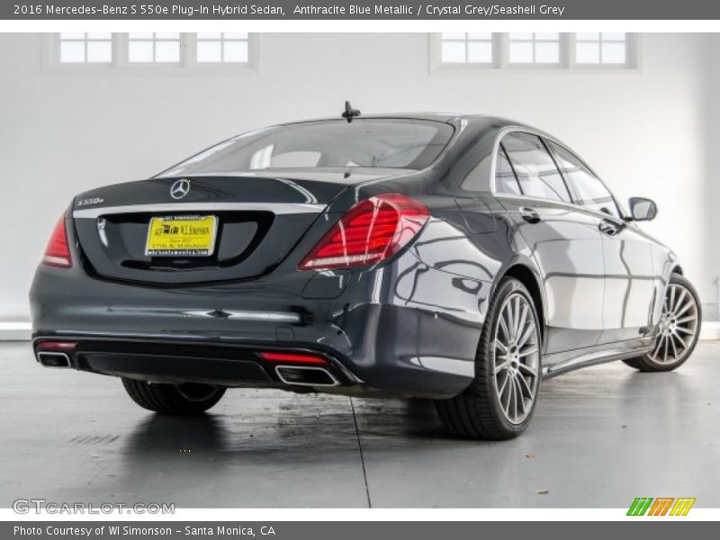 Anthracite Blue Metallic / Crystal Grey/Seashell Grey 2016 Mercedes-Benz S 550e Plug-In Hybrid Sedan