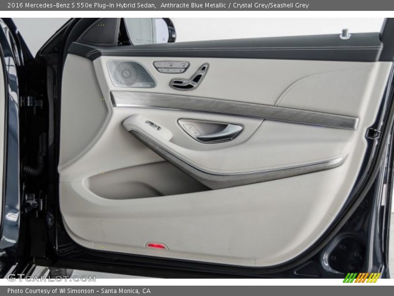Anthracite Blue Metallic / Crystal Grey/Seashell Grey 2016 Mercedes-Benz S 550e Plug-In Hybrid Sedan
