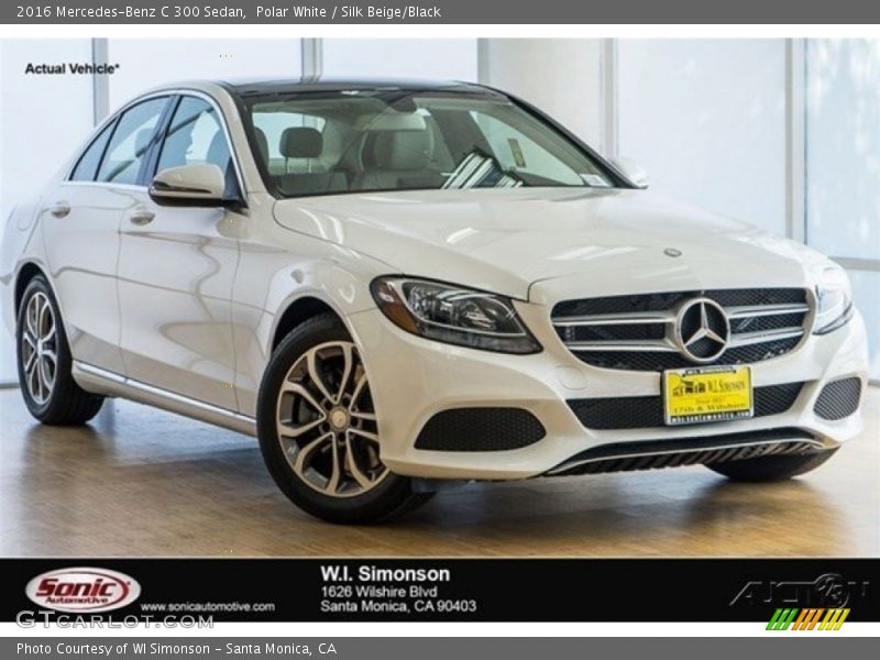 Polar White / Silk Beige/Black 2016 Mercedes-Benz C 300 Sedan