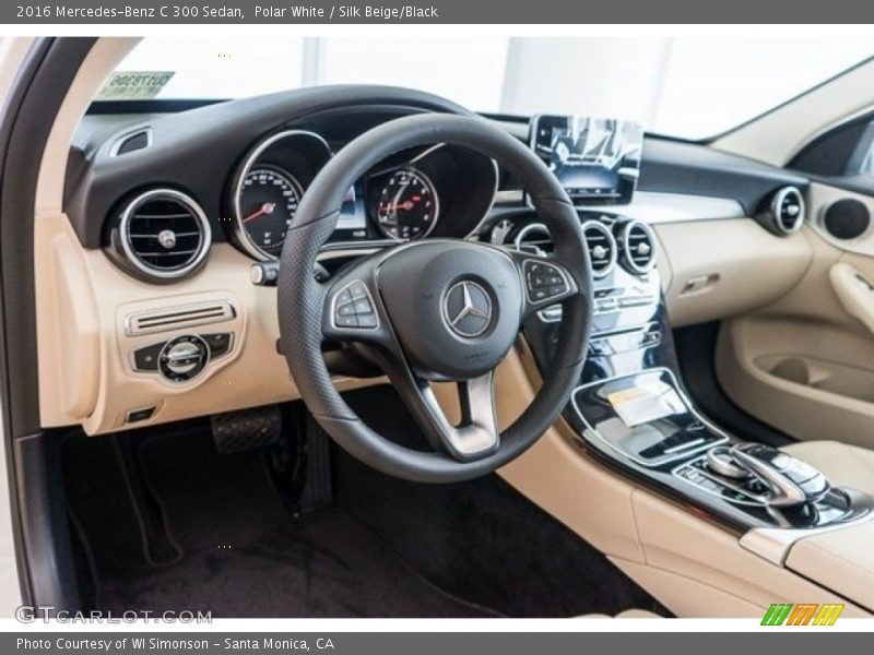 Polar White / Silk Beige/Black 2016 Mercedes-Benz C 300 Sedan