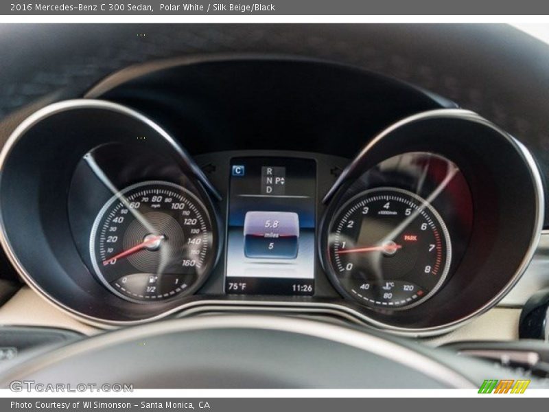 Polar White / Silk Beige/Black 2016 Mercedes-Benz C 300 Sedan