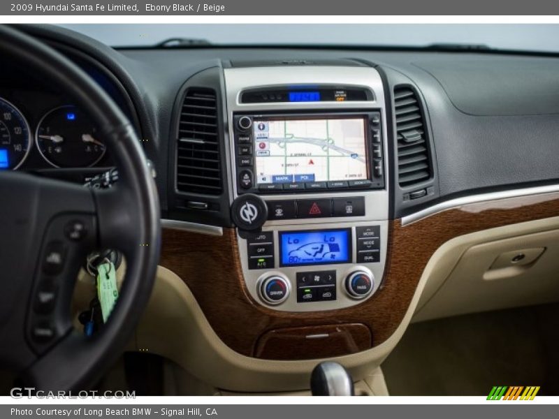 Ebony Black / Beige 2009 Hyundai Santa Fe Limited