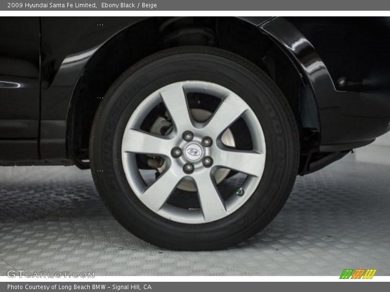 Ebony Black / Beige 2009 Hyundai Santa Fe Limited