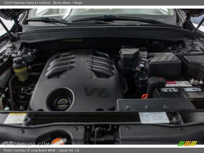 Ebony Black / Beige 2009 Hyundai Santa Fe Limited