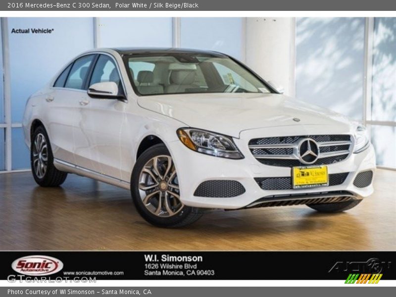 Polar White / Silk Beige/Black 2016 Mercedes-Benz C 300 Sedan