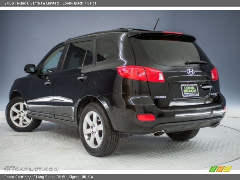 Ebony Black / Beige 2009 Hyundai Santa Fe Limited
