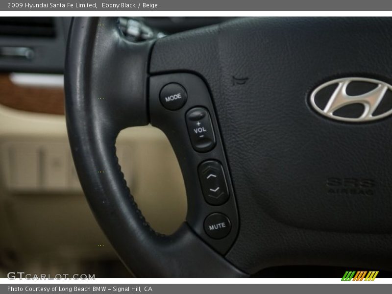 Ebony Black / Beige 2009 Hyundai Santa Fe Limited