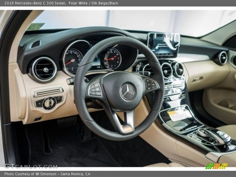 Polar White / Silk Beige/Black 2016 Mercedes-Benz C 300 Sedan