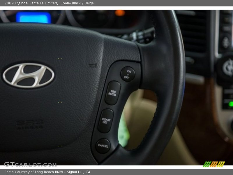 Ebony Black / Beige 2009 Hyundai Santa Fe Limited