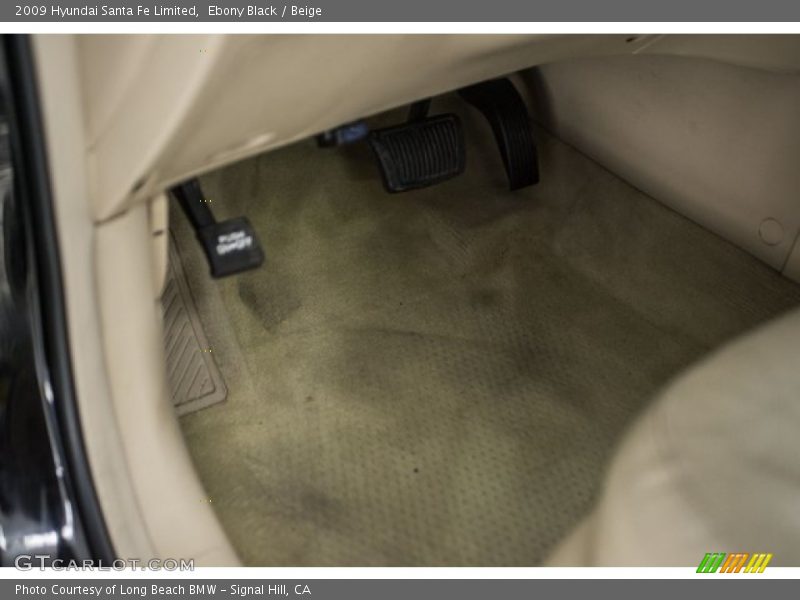 Ebony Black / Beige 2009 Hyundai Santa Fe Limited