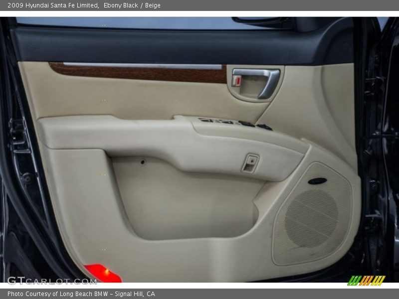 Ebony Black / Beige 2009 Hyundai Santa Fe Limited