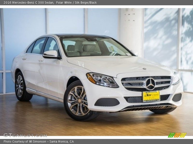 Polar White / Silk Beige/Black 2016 Mercedes-Benz C 300 Sedan