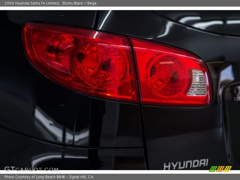 Ebony Black / Beige 2009 Hyundai Santa Fe Limited