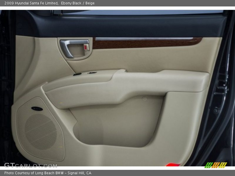 Ebony Black / Beige 2009 Hyundai Santa Fe Limited