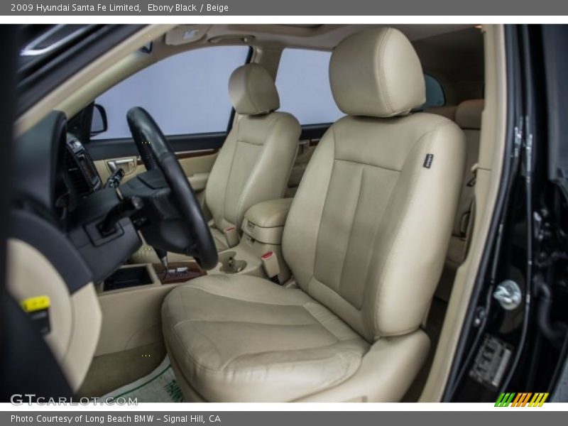 Ebony Black / Beige 2009 Hyundai Santa Fe Limited