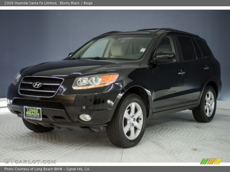 Ebony Black / Beige 2009 Hyundai Santa Fe Limited