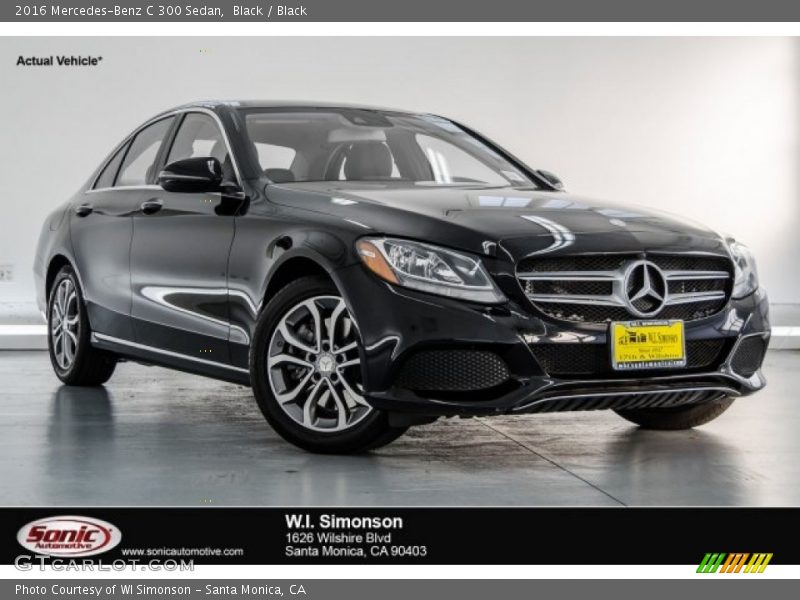 Black / Black 2016 Mercedes-Benz C 300 Sedan