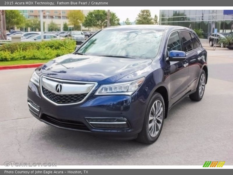 Fathom Blue Pearl / Graystone 2015 Acura MDX Technology