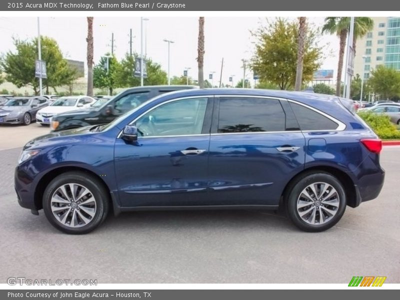 Fathom Blue Pearl / Graystone 2015 Acura MDX Technology