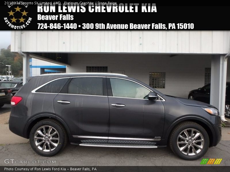 Platinum Graphite / Stone Beige 2018 Kia Sorento SX Limited AWD