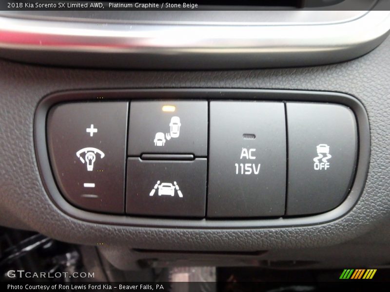 Controls of 2018 Sorento SX Limited AWD