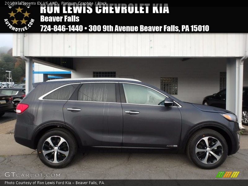 Platinum Graphite / Black 2018 Kia Sorento EX V6 AWD