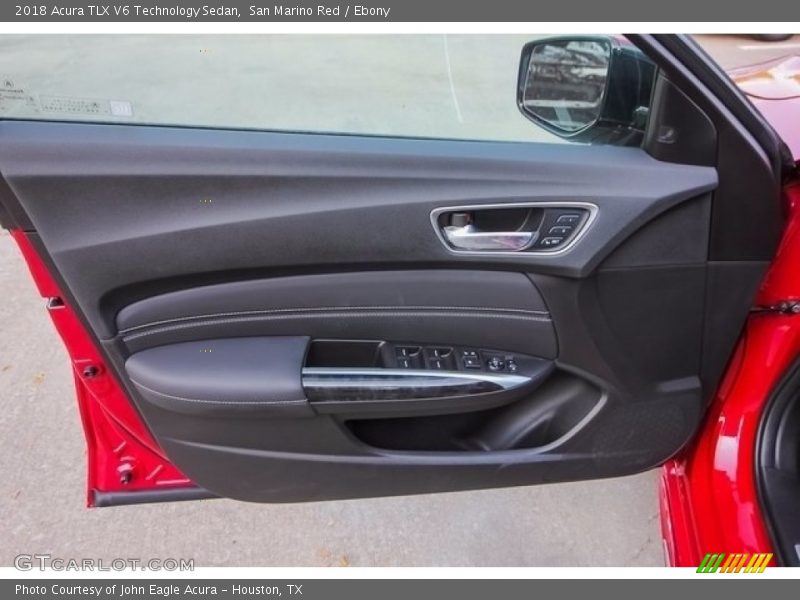 San Marino Red / Ebony 2018 Acura TLX V6 Technology Sedan