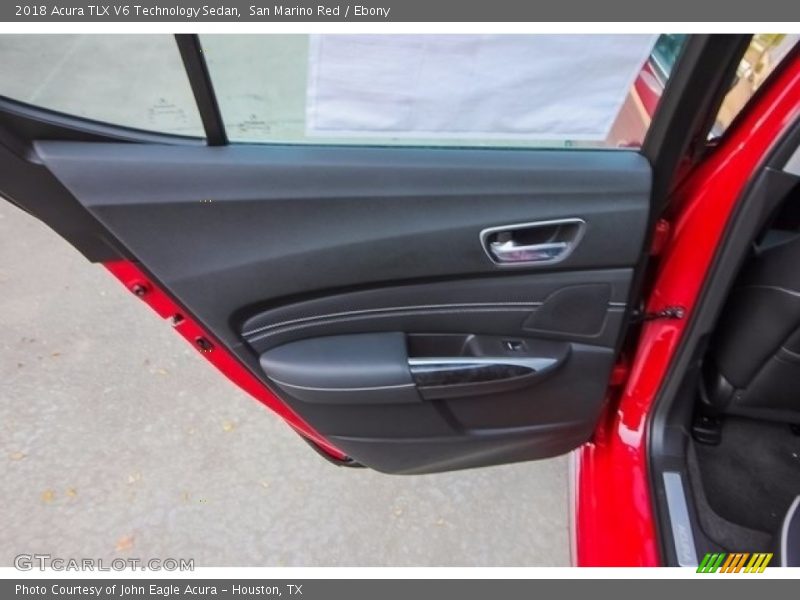 San Marino Red / Ebony 2018 Acura TLX V6 Technology Sedan