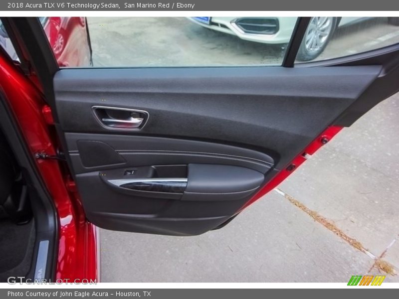 San Marino Red / Ebony 2018 Acura TLX V6 Technology Sedan
