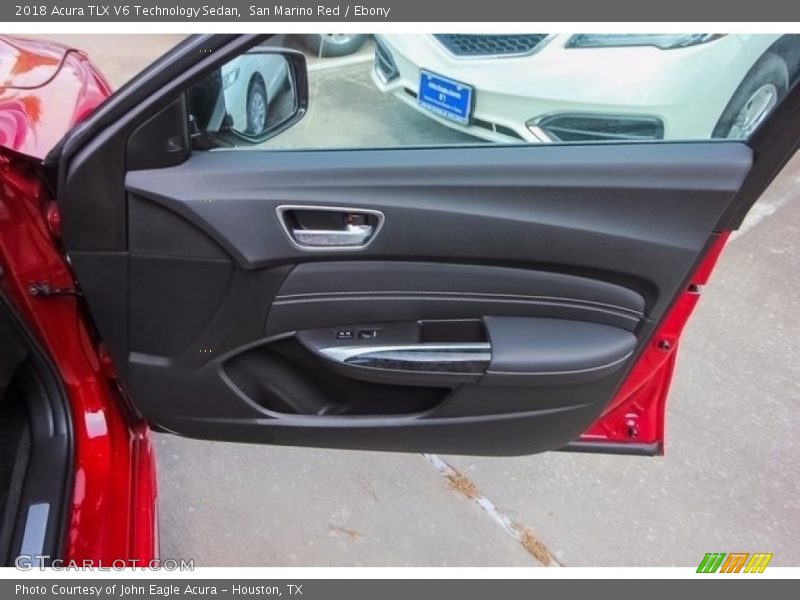 San Marino Red / Ebony 2018 Acura TLX V6 Technology Sedan