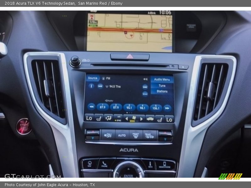 San Marino Red / Ebony 2018 Acura TLX V6 Technology Sedan