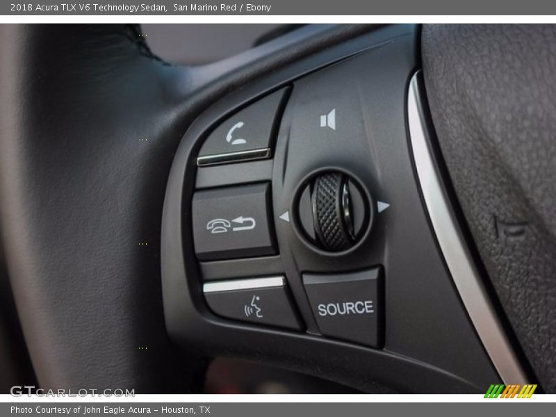 San Marino Red / Ebony 2018 Acura TLX V6 Technology Sedan
