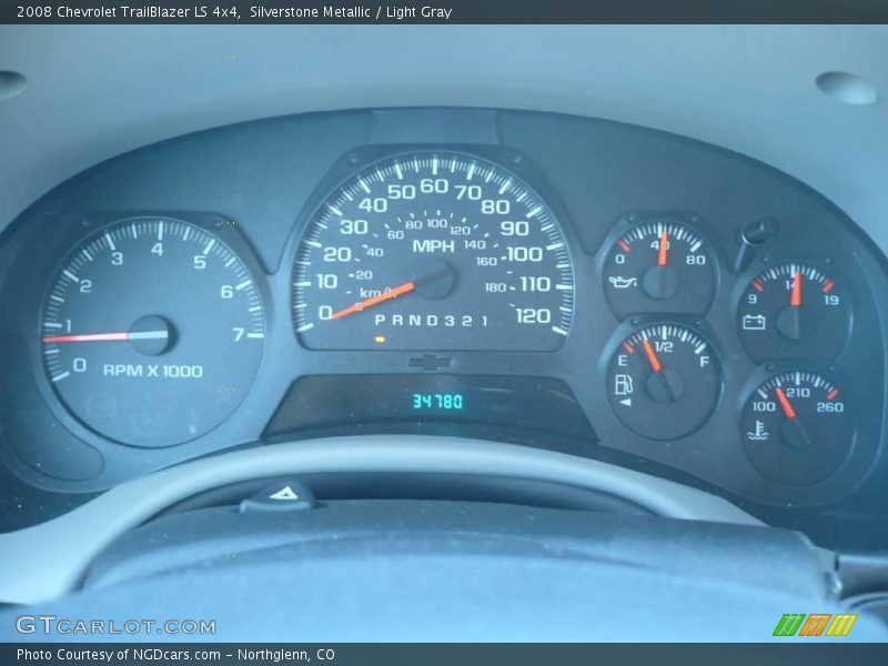 Silverstone Metallic / Light Gray 2008 Chevrolet TrailBlazer LS 4x4