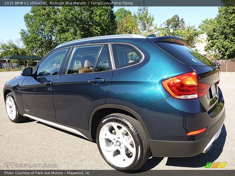 Midnight Blue Metallic / Terra/Grey-Petrol Piping 2015 BMW X1 xDrive28i