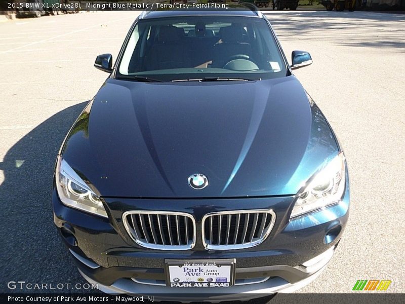 Midnight Blue Metallic / Terra/Grey-Petrol Piping 2015 BMW X1 xDrive28i