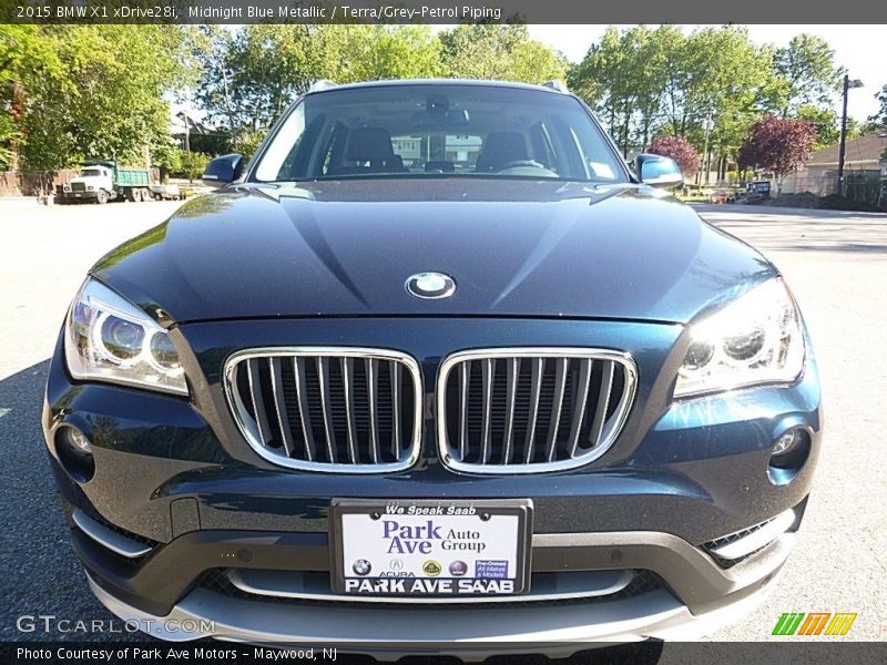 Midnight Blue Metallic / Terra/Grey-Petrol Piping 2015 BMW X1 xDrive28i