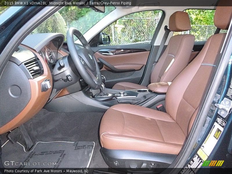 Midnight Blue Metallic / Terra/Grey-Petrol Piping 2015 BMW X1 xDrive28i