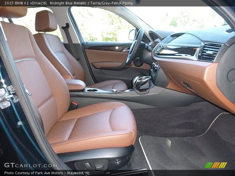 Midnight Blue Metallic / Terra/Grey-Petrol Piping 2015 BMW X1 xDrive28i