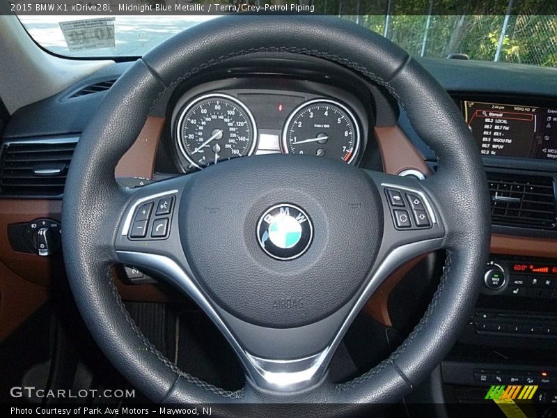 Midnight Blue Metallic / Terra/Grey-Petrol Piping 2015 BMW X1 xDrive28i