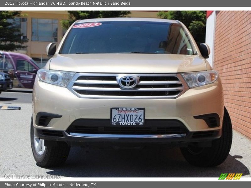 Sandy Beach Metallic / Sand Beige 2013 Toyota Highlander V6 4WD