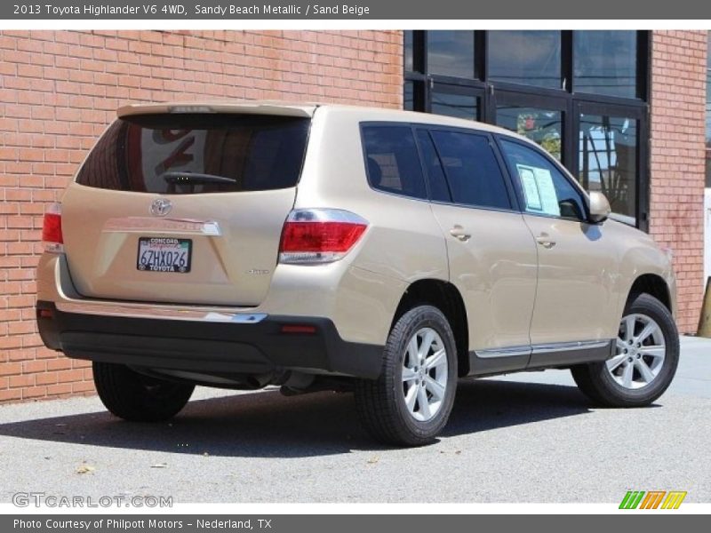 Sandy Beach Metallic / Sand Beige 2013 Toyota Highlander V6 4WD