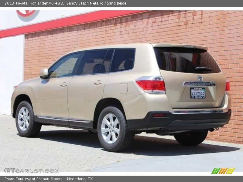 Sandy Beach Metallic / Sand Beige 2013 Toyota Highlander V6 4WD