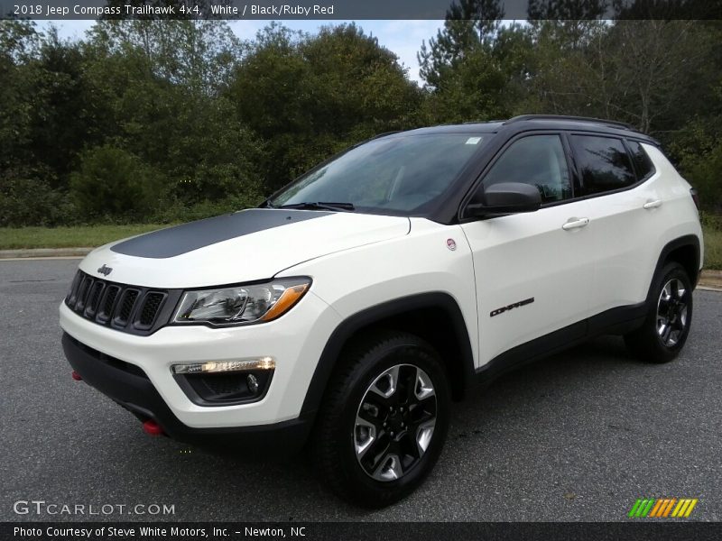White / Black/Ruby Red 2018 Jeep Compass Trailhawk 4x4